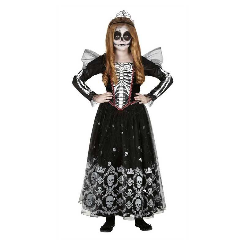 DEGUISEMENT ROBE PRINCESSE SQUELETTE TAILLE 5-6 ANS 