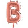 BALLON METALLIQUE LETTRE B ROSE GOLD 35 CM