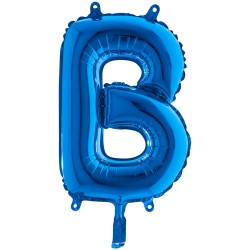 BALLON METALLIQUE LETTRE B BLEU 35 CM