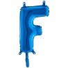 BALLON METALLIQUE LETTRE F BLEU 35 CM