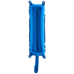 BALLON METALLIQUE LETTRE I BLEU 35 CM