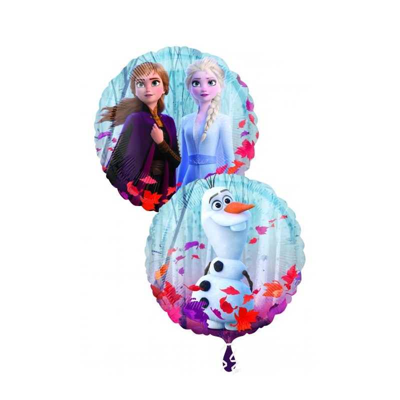 BALLON METALLIQUE REINE DES NEIGES 2 FORME ROND 43 CM