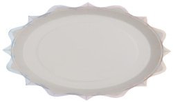 10 PETITES ASSIETTES FESTONNEES METAL ARGENT 