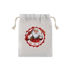 2 SACHETS EN COTON HO HO HO ROUGE 14 CM