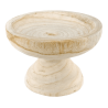 PLATEAU DECO BOIS AVEC PIED DIAMETRE 23 CM X 14 CM DE HAUT