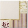 20 SERVIETTES 33 X 33 CM BONNES FETES ROSE GOLD 