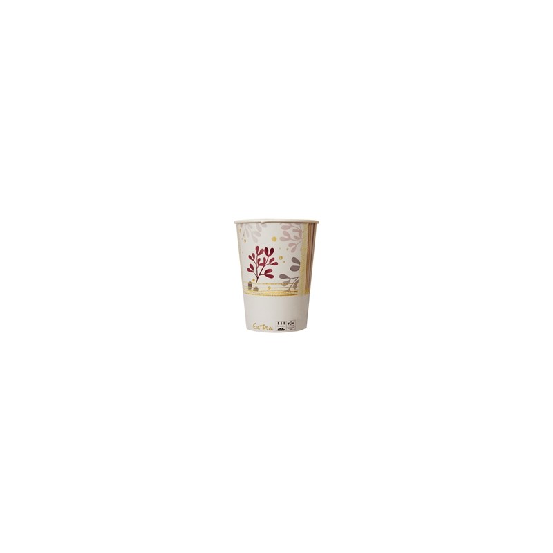 8 GOBELETS COMPOSTABLES 250 ML JOYEUSES FETES ROSE GOLD 