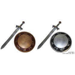SET CHEVALIER  EPEE ET BOUCLIER ARGENT 