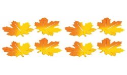 BOITE 8 FEUILLES AUTOMNE BICOLORES