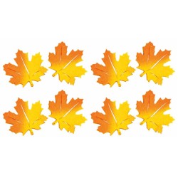 BOITE 8 FEUILLES AUTOMNE BICOLORES