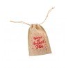 SAC JUTE BONNE ET HEUREUSES FETES ROUGE 12 X 15 CM 