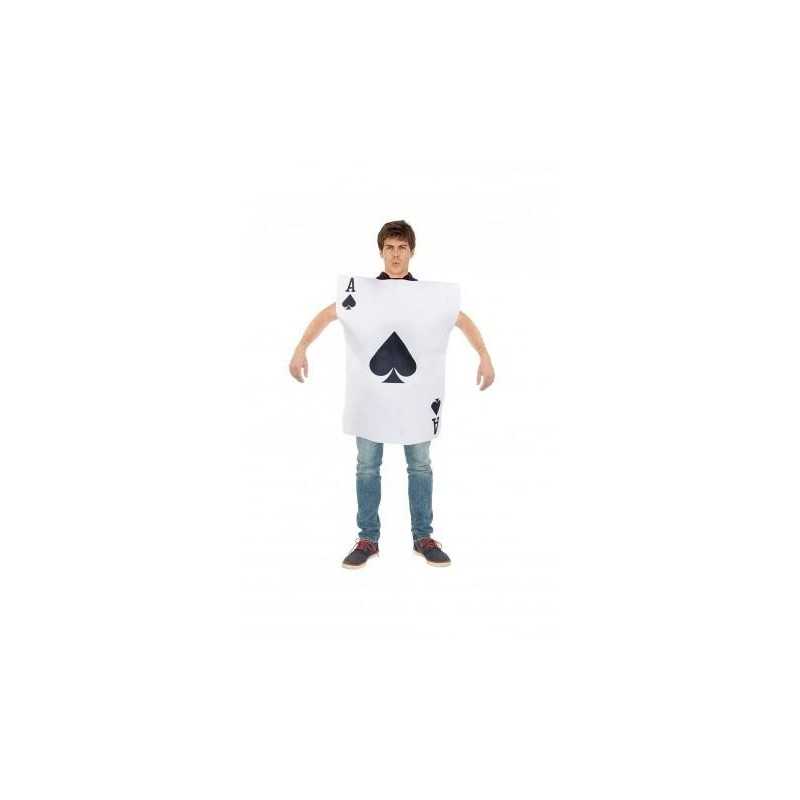 DEGUISEMENT CARTE AS DE PIQUE TAILLE UNIQUE 