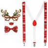 SET RENNE LUNETTES, BRETELLES, NOEUD PAPILLON 