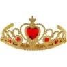 DIADEME OR AVEC PIERRE COEUR ROUGE 