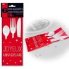 KIT COUVERTS ANNIVERSAIRE ROUGE 