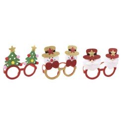LUNETTES PLASTIQUE AVEC TISSU NOEL 