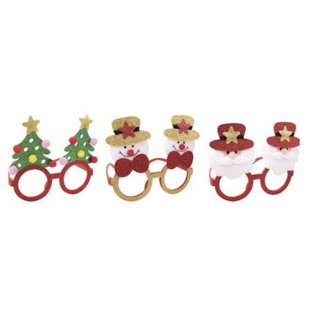 LUNETTES PLASTIQUE AVEC TISSU NOEL 