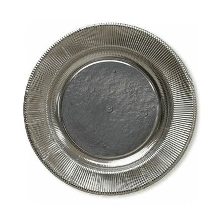 8 ASSIETTES 27 CM ARGENT 