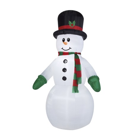 BONHOMME DE NEIGE GONFLABLE LUMINEUX 105 X 155 X 240 CM 