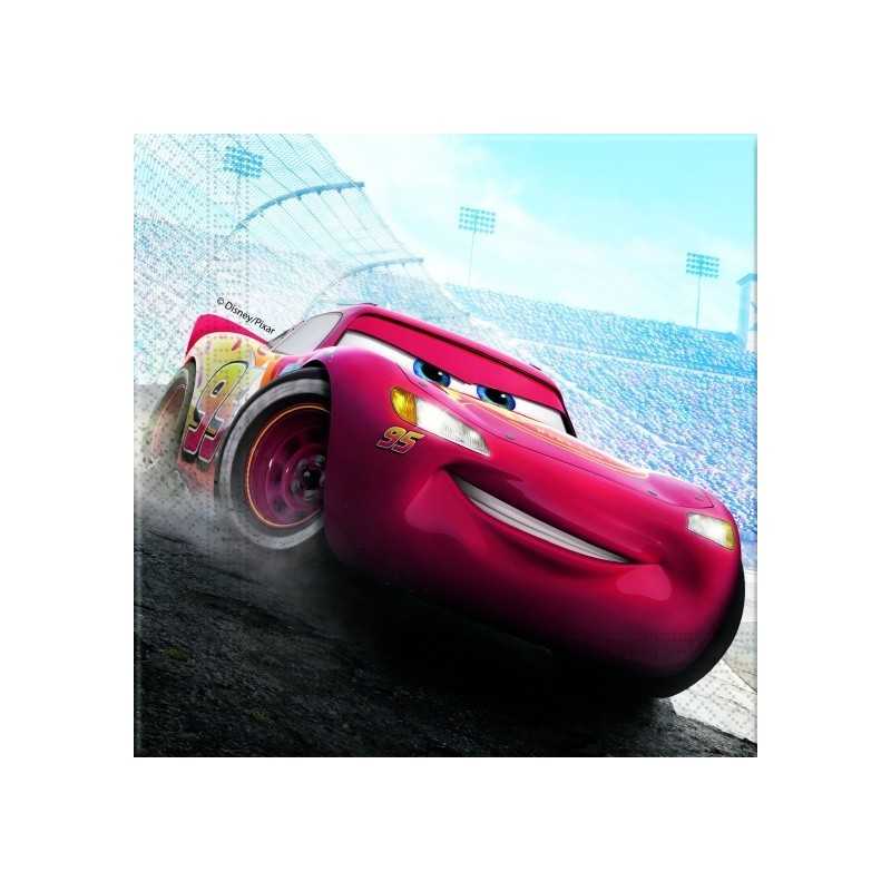 20 SERVIETTES CARS FLASH MC QUEEN 33 X 33 CM