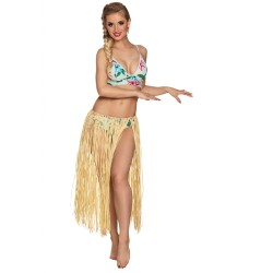 JUPE HAWAIENNE LONGUE NATURELLE 80 CM