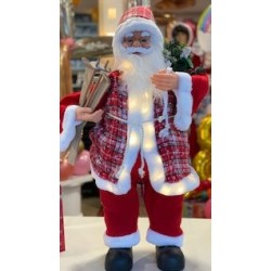 PERE NOEL 80 CM LUMINEUX AVEC 30 LEDS