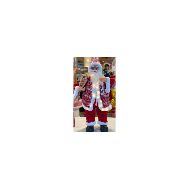 PERE NOEL 80 CM LUMINEUX AVEC 30 LEDS