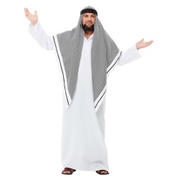 DEGUISEMENT HOMME SHEIKH OU EMIR ARABE BLANC   TAILLE L 