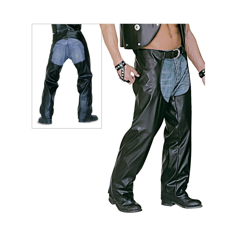 PANTALON MOTARD CHAPS SIMILI CUIR TAILLE XL