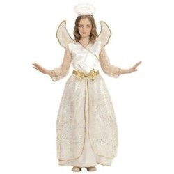 DEGUISEMENT ANGE BLANC ET OR TAILLE 140