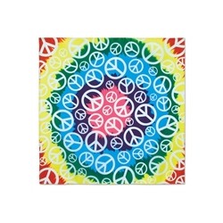 BANDANA HIPPIE PEACE MULTICLORE