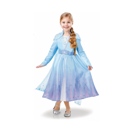 DEGUISEMENT LUXE REINE DES NEIGES 2 ELSA TAILLE 7-8 ANS 