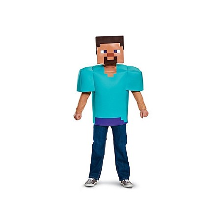 DEGUISEMENT STEVE CLASSIQUE MINECRAFT TAILLE 7-8 ANS