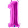 BALLON METALLIQUE CHIFFRE 1 VIOLET 100 CM