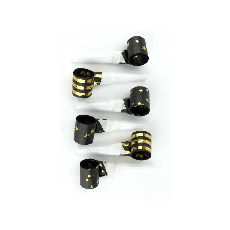 LOT DE 6 SANS GENES NOIR ET OR