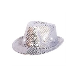 CHAPEAU BORSALINO PAILLETTE ARGENT 