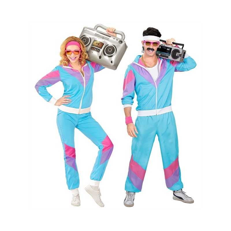 DEGUISEMENT SURVETEMENT OU JOGGING DES ANNEES 80 HOMME BLEU TAILLE S