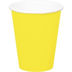 8 GOBELETS JAUNE 350 ML 