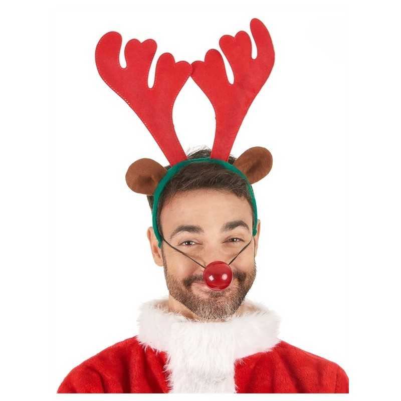 2 Serre-têtes Renne Avec Nez Rouge - Accessoire Déguisement Noël Pour Adultes Et Ados - Fêtes Et Ambiance Festive - 7