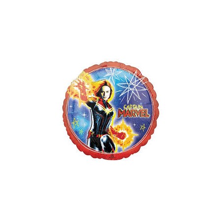 BALLON METALLIQUE ROND CAPTAINE MARVEL AVENGERS 43 CM 