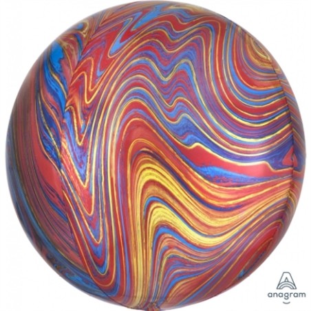 BALLON METALLIQUE ORBZ DIFFERENTES COULEURS  38 X 40 CM 