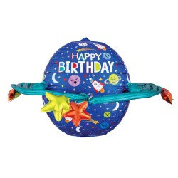 BALLON METALLIQUE ORBZ HAPPY BIRTHDAY ESPACE 73 CM 