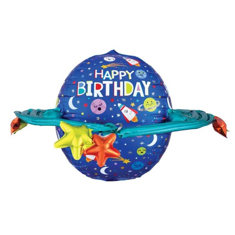 BALLON METALLIQUE ORBZ HAPPY BIRTHDAY ESPACE 73 CM 