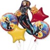 BOUQUET DE 5 BALLONS METALLIQUE CAPTAIN MARVEL 