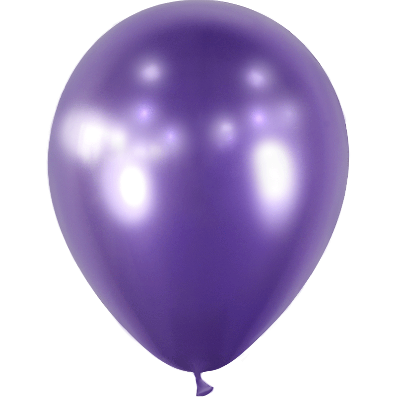 10 BALLONS LATEX 12" VIOLET MIROIR BALLONIA 