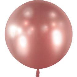 1 BALLON 60 CM MAUVE CHROME MIROIR