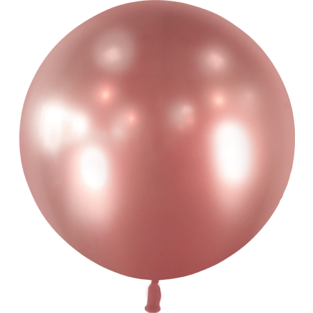 1 BALLON 60 CM MAUVE CHROME MIROIR 