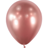 25 BALLONS LATEX 5" MAUVE CHROME MIROIR BALLONIA 