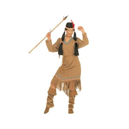 DEGUISEMENT INDIENNE AVEC MANCHE LONGUE BRUN TAILLE M