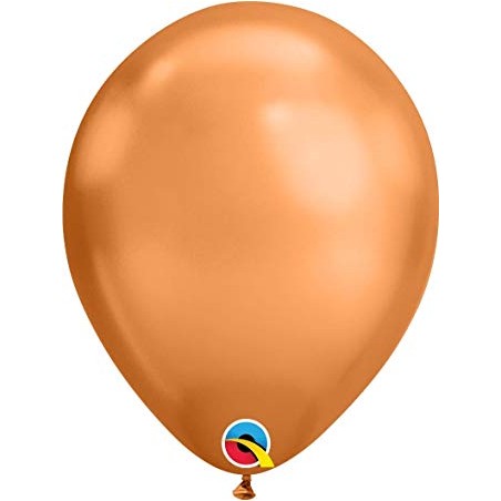 25 BALLONS LATEX 11" QUALATEX COOPER CHROME 